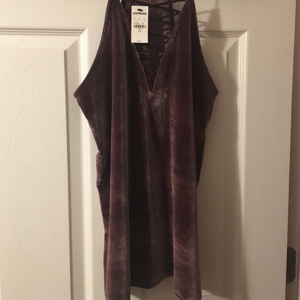 💜Velvet Lace Up Racerback Cami - Picture 2 of 5